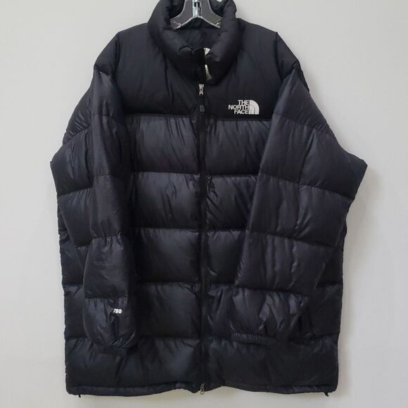 The North Face Jacket Mens 2XL XXL Retro Nuptse 700 Down Puffer Black Parka